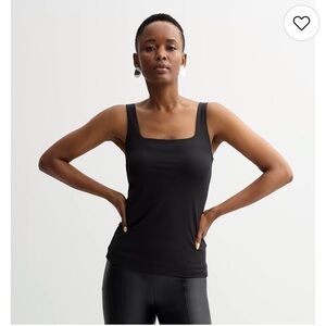 Nine West Black Squared Neckline Women's Tank Top XL